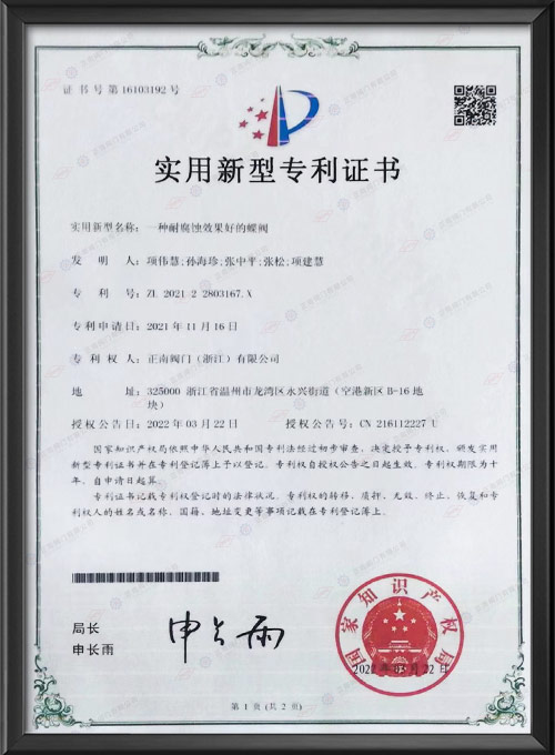 Практический новый патентный сертификат