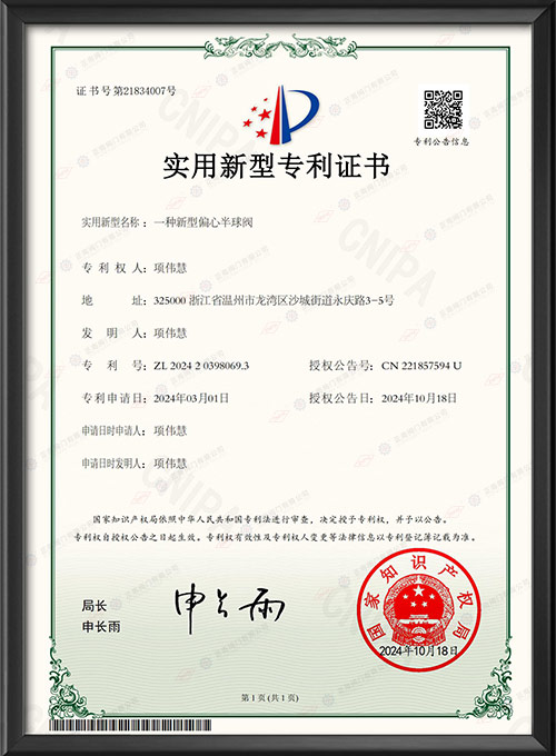 Практический новый патентный сертификат