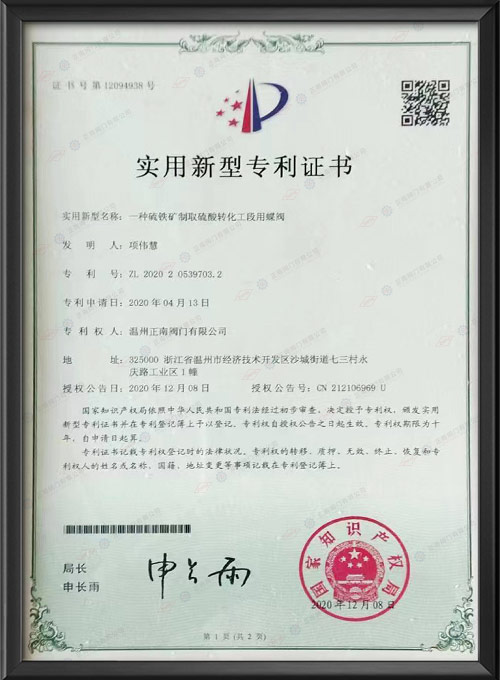 Практический новый патентный сертификат