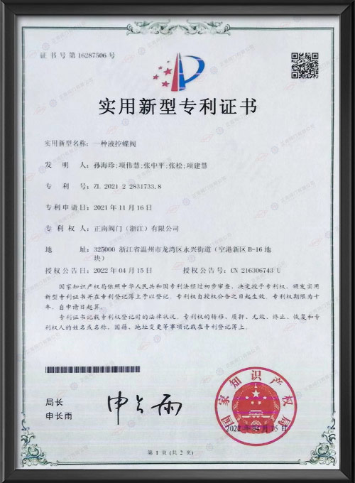 Практический новый патентный сертификат