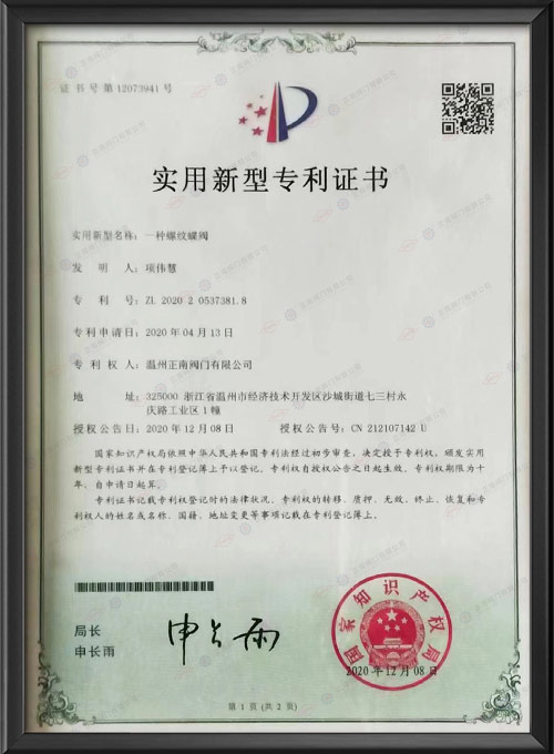 Практический новый патентный сертификат