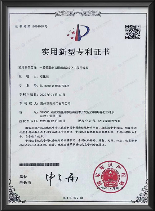 Практический новый патентный сертификат