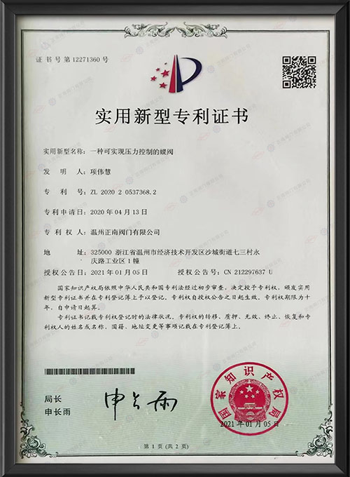 Практический новый патентный сертификат