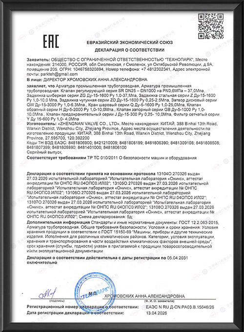 Заявление о соответствии EAC